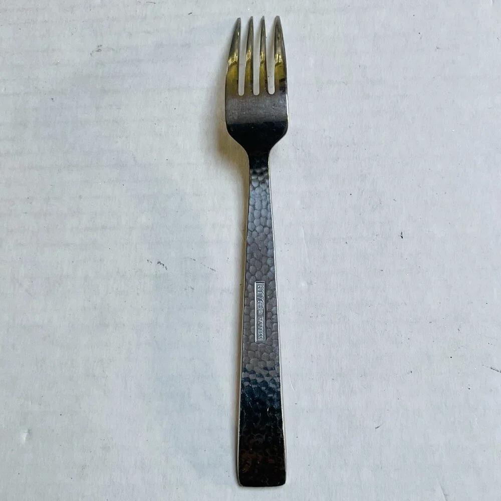 Salad Fork Godinger CASTELLO Hammered Stainless Steel Replacement‎